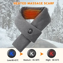 

USB Heating Scarf Women Men Thick Warm Heating Pad Power Electric Heated Neck Warmer Scarf For Outdoor Camping Cycling Sking