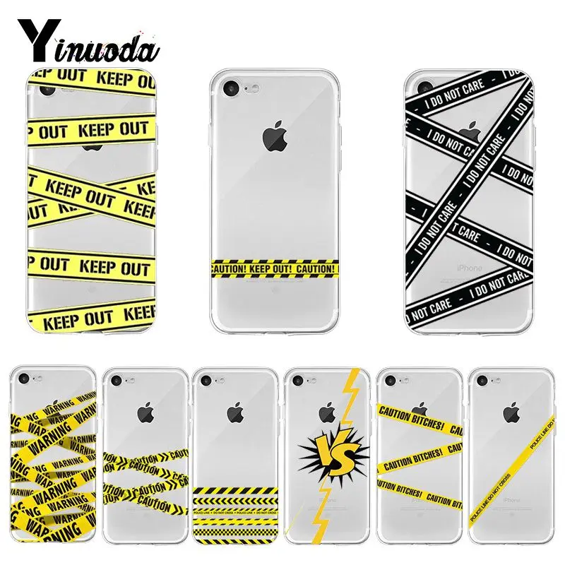 

Yinuoda transparent yellow Logo lovely Phone Accessories Case for Apple iPhone 8 7 6 6S Plus X XS max 5 5S SE XR Mobile Cover