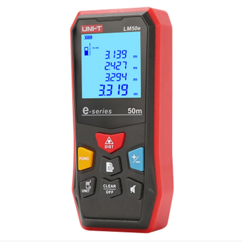UNI-T LM50e Laser Distance Meter Handheld Mini Laser Rangefinder Digital LCD Tape Range Finder Diastimeter