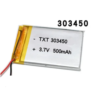 

303450 3.7V 500mAh Lithium polymer Battery For Remote Control Mini Camera LED Light Bluetooth Headphone speaker Lipo Bateria