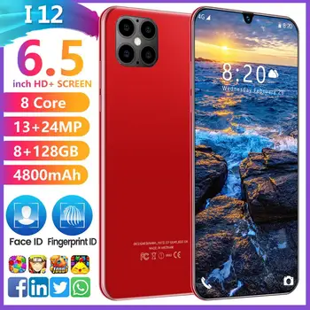 

6.5-Inch I12 Water Drops Screen Smartphone Triple-Slot 8GB 128GB 4800mAh Snapdragon 855 8 Core NFC Global Version Android Phone