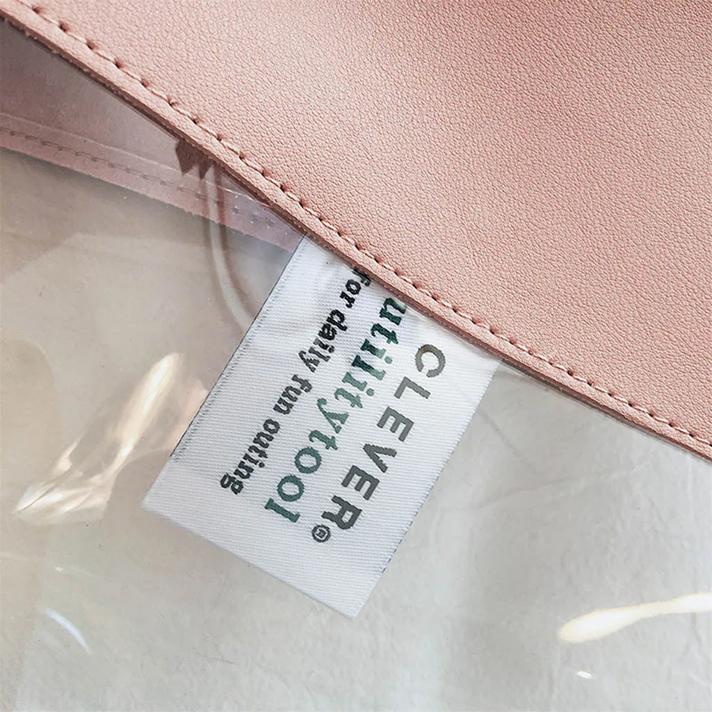 Контрастный цвет, женская сумка, модная прозрачная сумка, Большая вместительная сумка через плечо, женская сумка
