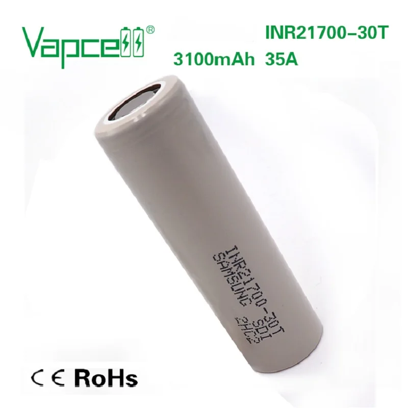 1 доллар купон Vapcell 30T 21700 3100mah 35A 3,7 V литий-ионные аккумуляторы