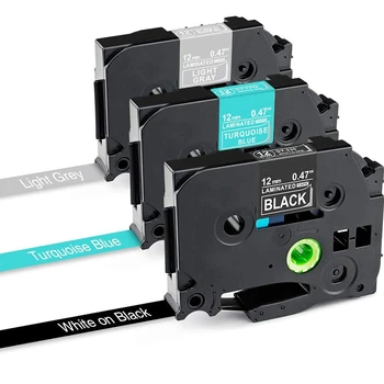 

3Pcs Compatible Label Tape Replacement for Brother TZe P-Press TZe-335 TZe-T535 MQL35 PT-D210 Label Maker Tape 12mm