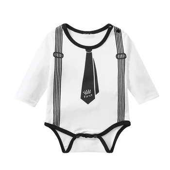 

Baby Rompers Winter Spring Newborn Baby Boy Clothes Long Sleeve Kids Boys Jumpsuit Gentleman Wedding Party Baby Outfits Clothes
