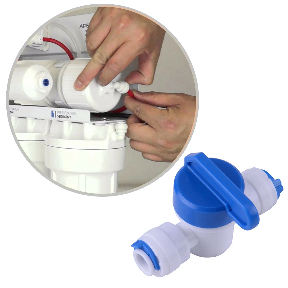 1/4" O.D. RO Water Filter Tube Fitting 20M Tube+Plastic Push Fit Quick Connect for Water Lines Fridge/Ice Maker Installation Kit