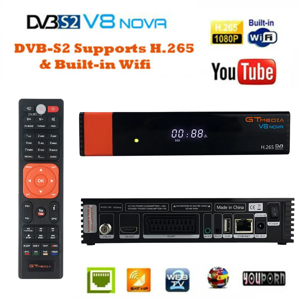 GTMEDIA V8 HD 1080P цифровой s-atellite ТВ приемник DVB-S2 тюнер + внутренний Wifi | Электроника