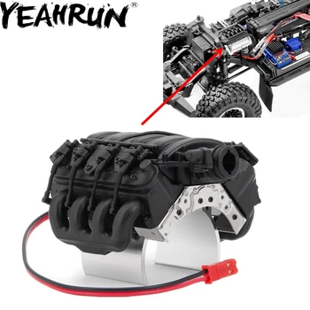 

YEAHRUN Metal Simulation V8 Engine Cover Anti-Skid Plate for D90 D110 TRX-4 1/10 RC Crawler