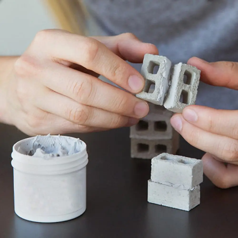 Мини цементный кирпич и раствор позволит вам построить свои собственные забавные гаджеты строительные блоки Дети Пластиковые крошечные стены мини-игрушка лего A40