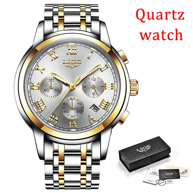 LIGE Men luxury Automatic Mechanical Watch Classic Business Watch Men Tourbillon Waterproof Men Wristwatch Relogio Masculino+Box 