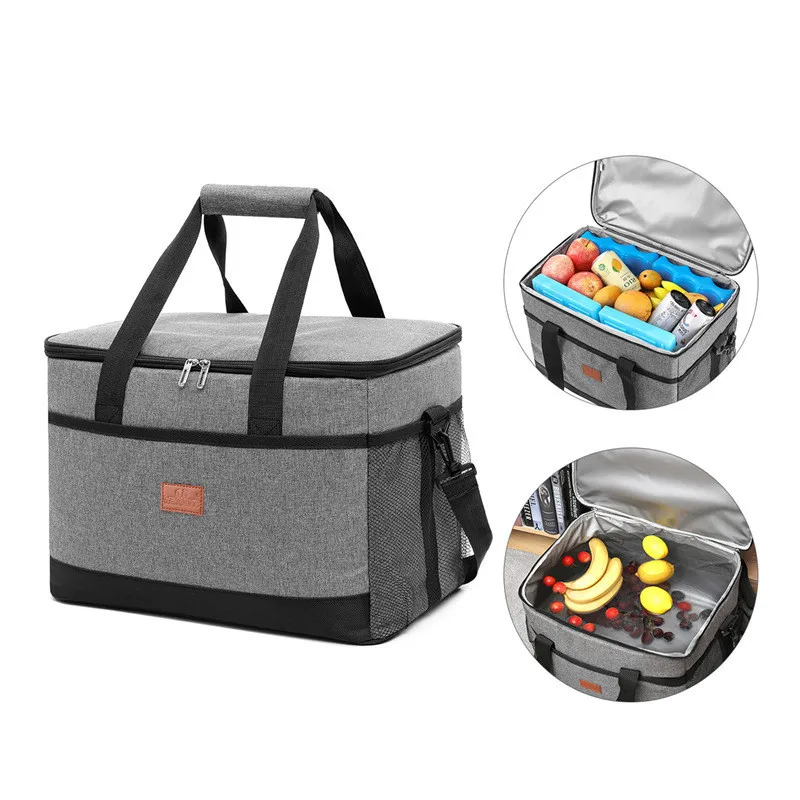 

35L Outdoor Picnic Bag Waterproof Thermal Camping Cooler Bag Large Capacity Oxford Freezer Refrigerator Insulated Shoulder Bag