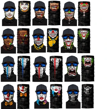 

Warm Mask Winter 3D Printed Masks Christmas Gear Magic Scarf Turban Riding Half Helmet Headband Bandanas Women Men 50PCS Shields