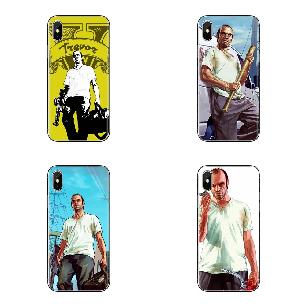 Для Xiaomi Redmi 4A S2 Note 3 3S 4 4X5 Plus 6 7 6A Pro Pocophone F1 GTA San Andreas Grand Theft Auto 5 V TPU прозрачные чехлы |