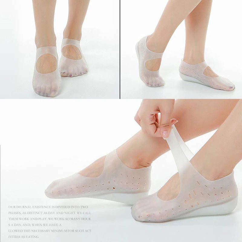 1 пара, невидимый подтягивающий каблук, стелька для носка, увеличивающая рост, силиконовая стелька для женщин и мужчин, XIN-Shipping