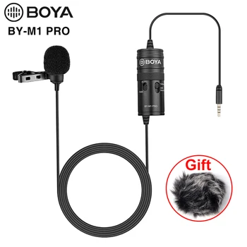 

BOYA BY-M1 Pro Voice Recording Lavalier Microphone Mic Clip-on Lapel Condenser Intreview Mic for Smartphone DSLR Camcorder Audio