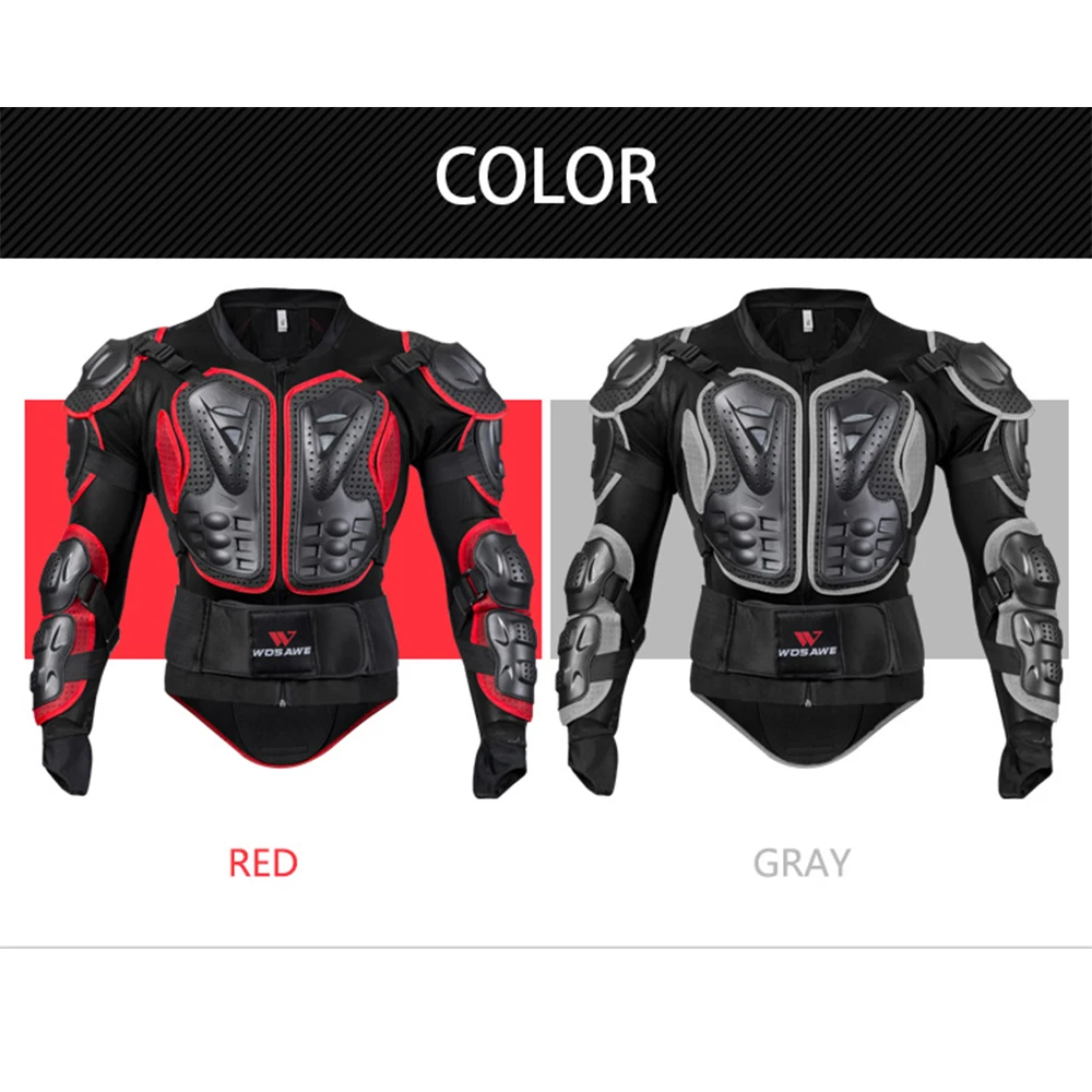 WOSAWE Motorcycle Armor Jacket Body Protection Motorcycle Turtle Racing Moto Cross Back Support Arm Protector
