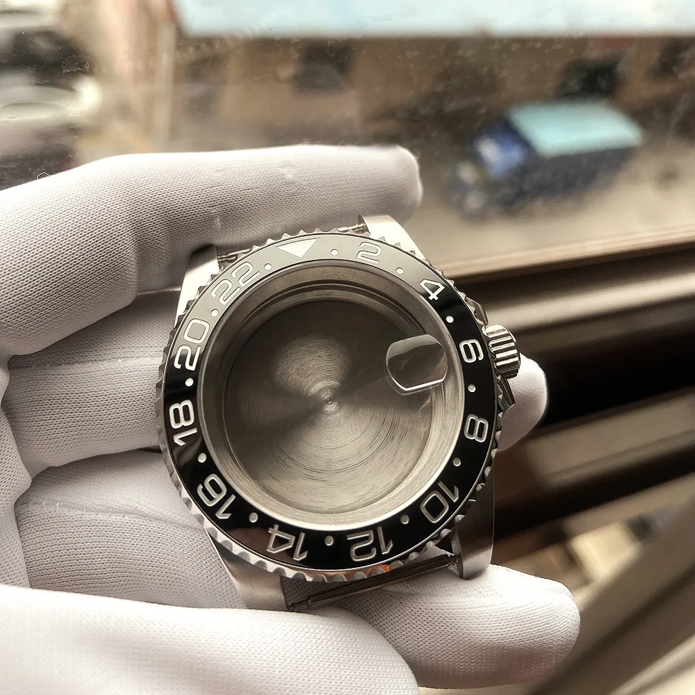 Cassa dell'orologio per accessori per orologi SUBMARINER Rolex GMT con  anello impermeabile in vetro zaffiro anello di regolazione cassa in acciaio  inossidabile da 40mm|Watch Cases| - AliExpress