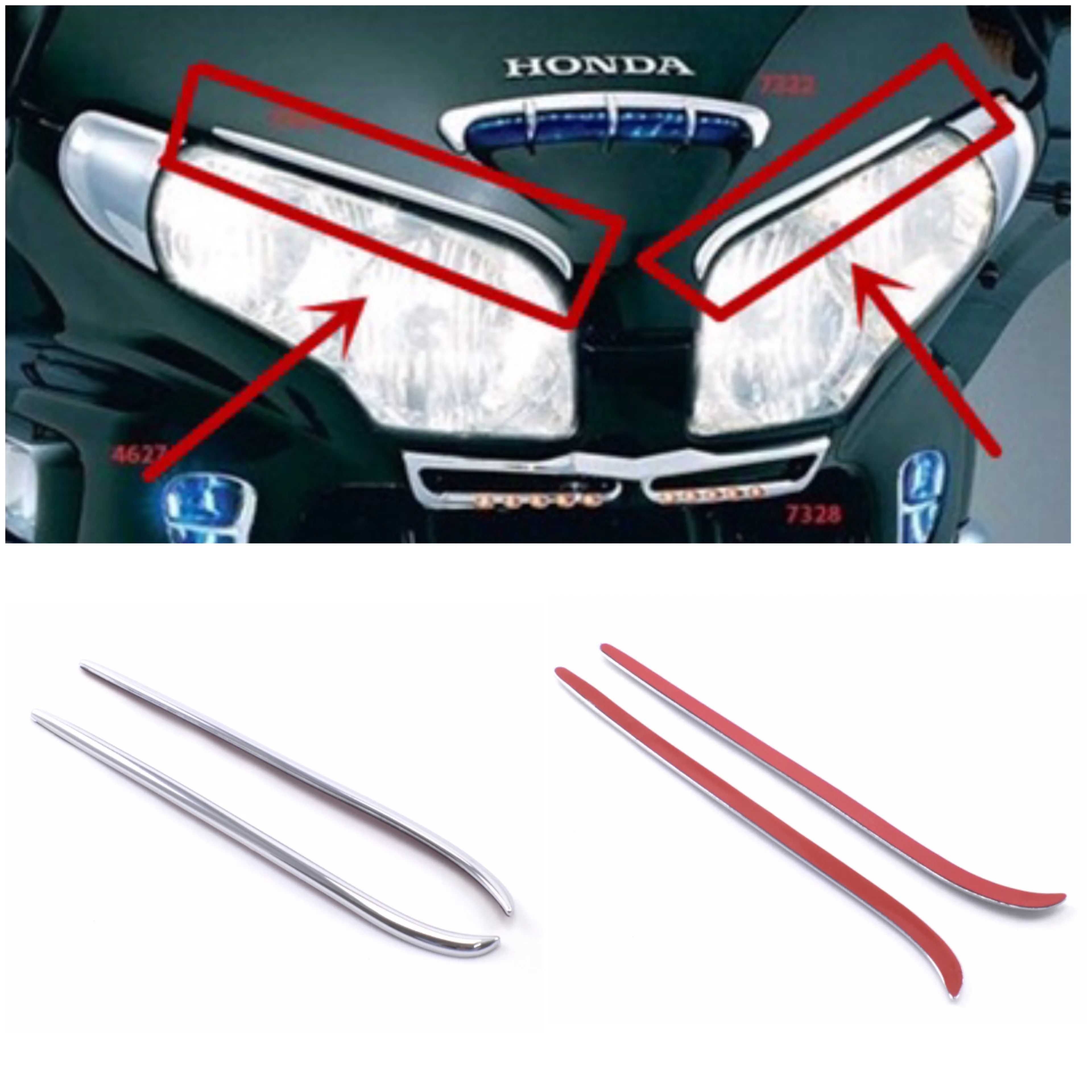 Украшение для передних фар мотоцикла золотые крылья Honda GL1800 gl1800 04 11 05 06 07 09 10
