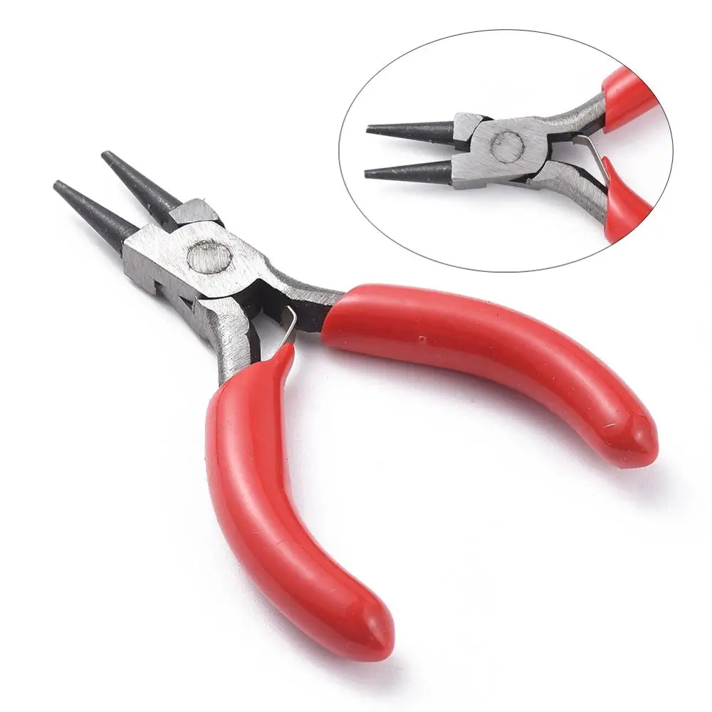 1pc 3" Carbon Steel Mini Pliers Round Nose For DIY Handmade Jewelry Making Tool Polishing Platinum Color 75~80mm | Украшения и