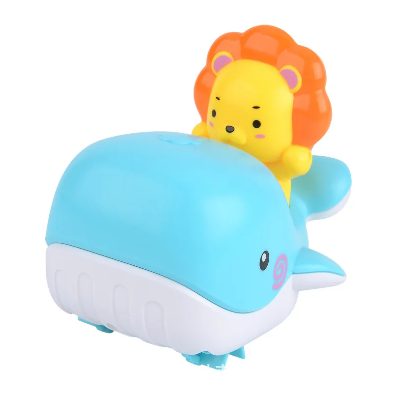 Детская головоломка, заводная игрушка для воды, детская игрушка-амфибия, милый медведь, Лев, Кит, для купания, спрей для воды, игрушка, цепь, игрушки для ванной