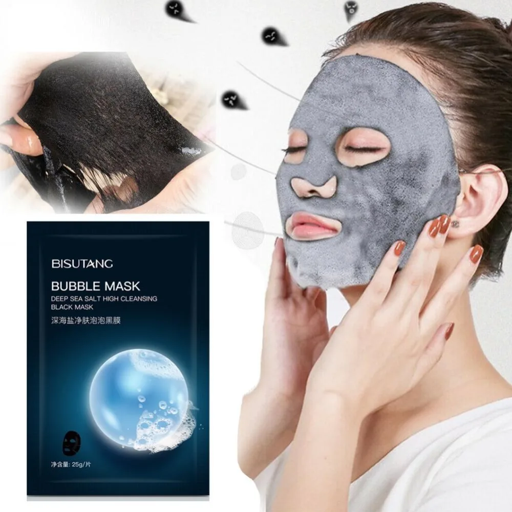 Восстанавливающая кожа, бамбуковый уголь, Глубокая очистка, гидратация, кислородная пузырьковая маска для лица, для носа, для лица, тушь, черная голова