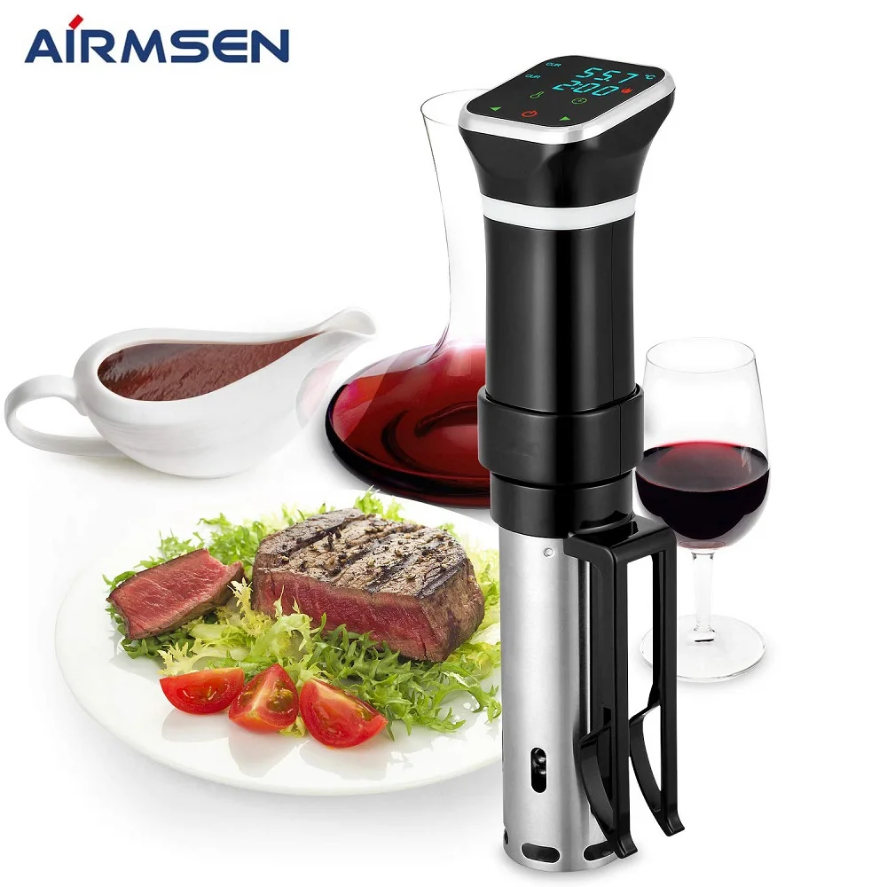 

Airmsen IPX7 Waterproof 1100W Slow Cooker Vacuum Sous Vide Cooker Immersion Circulator Accurate Cooking With LED Digital Display