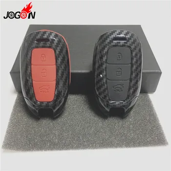 

Smart Remote Fob Key Case Shell Cover Carbon Fiber Look For hyundai KONA Encino 2018 IX35 2018