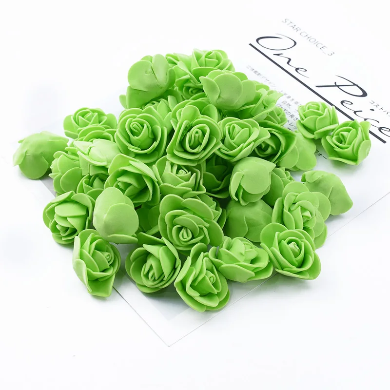 100 pieces 100 шт свадебный плюшевый мишка из роз diy подарок на день Святого Валентина искусственные цветы Новогоднее Рождественское украшение для дома - Цвет: 100 pieces