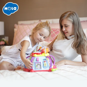 

HOLA 806 Baby Toys for Toddlers 13-24 months Early Learning Educational Toy Musical Activity Cube Play Center Toys for Children