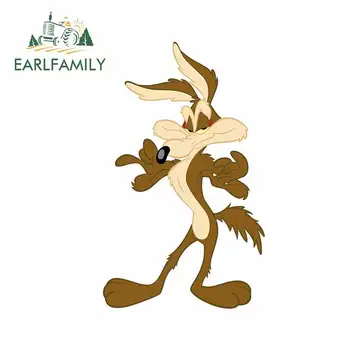 

EARLFAMILY 13cm x 8cm for Wile E.Coyote Creative Car Sticker Fashion Fine Decal Personality Scratch-proof Custom Printing Decor