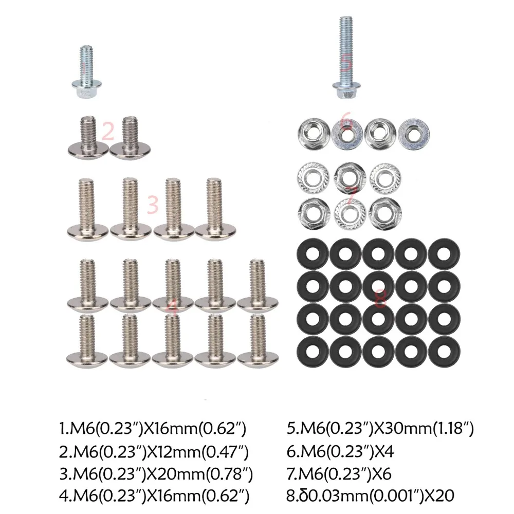 Fairing Tank Mounting Screw Set Bolts Plastics Panel For Kawasaki KLX110 KX65 DRZ 110 Dirt Pit Bike (2)