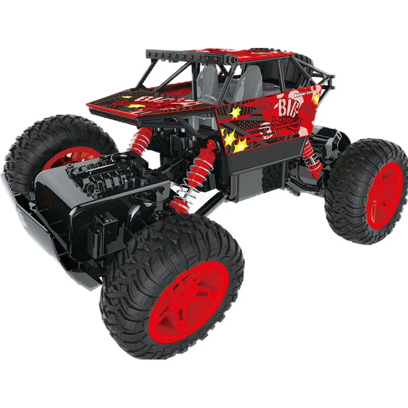 

New Style 2.4G Chinese Packaging Remote Control Off-road Four-Wheel Drive Climbing Big Foot High-Speed Race Car Boy Rechargeable