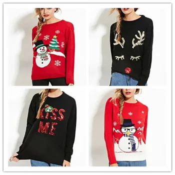 

OLE Christmas holiday theme long sleeve sweater