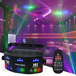 Lumière Laser stroboscopique Disco à 9 ou 15 yeux, DMX512, effet de scène, pour mariage, noël, vacances, décoration intérieure et extérieure 