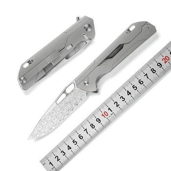 

DICORIA SUECX Flipper Tactical Folding Knife M390 blade ball bearing Camping Outdoor hunting TC4 Titanium handle Knives EDC Tool