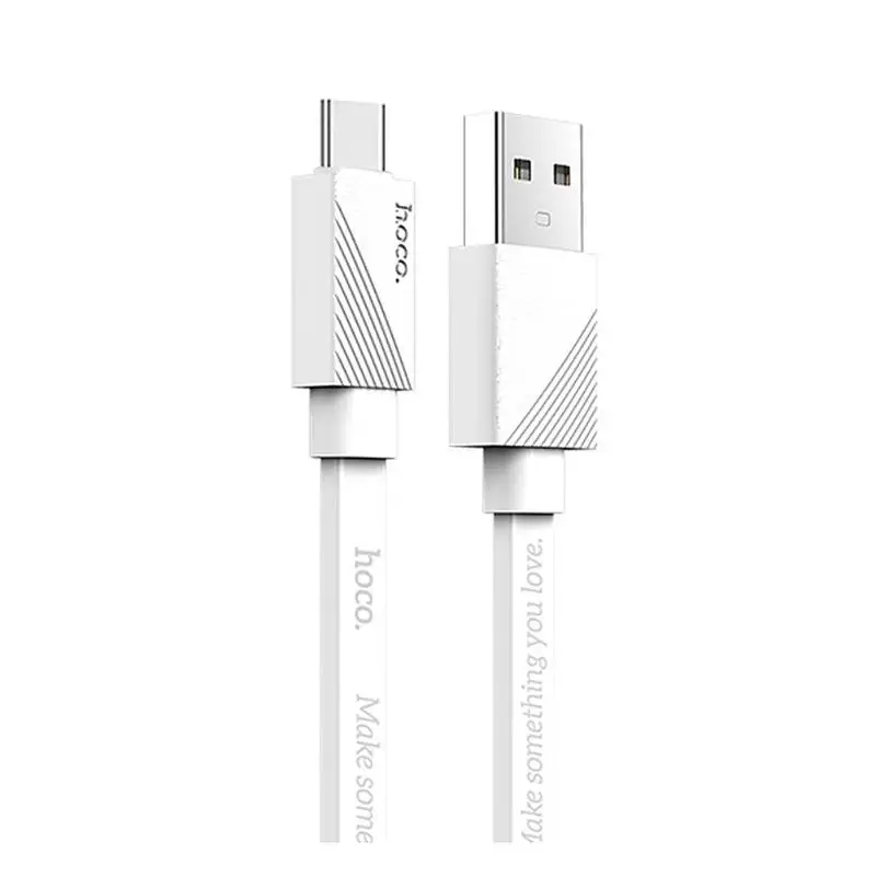 HOCO кабель Micro USB type-C 1,2 м для быстрой зарядки и синхронизации данных, зарядный кабель для samsung S6 S7 Tablet Android, зарядка для мобильных телефонов - Цвет: Белый