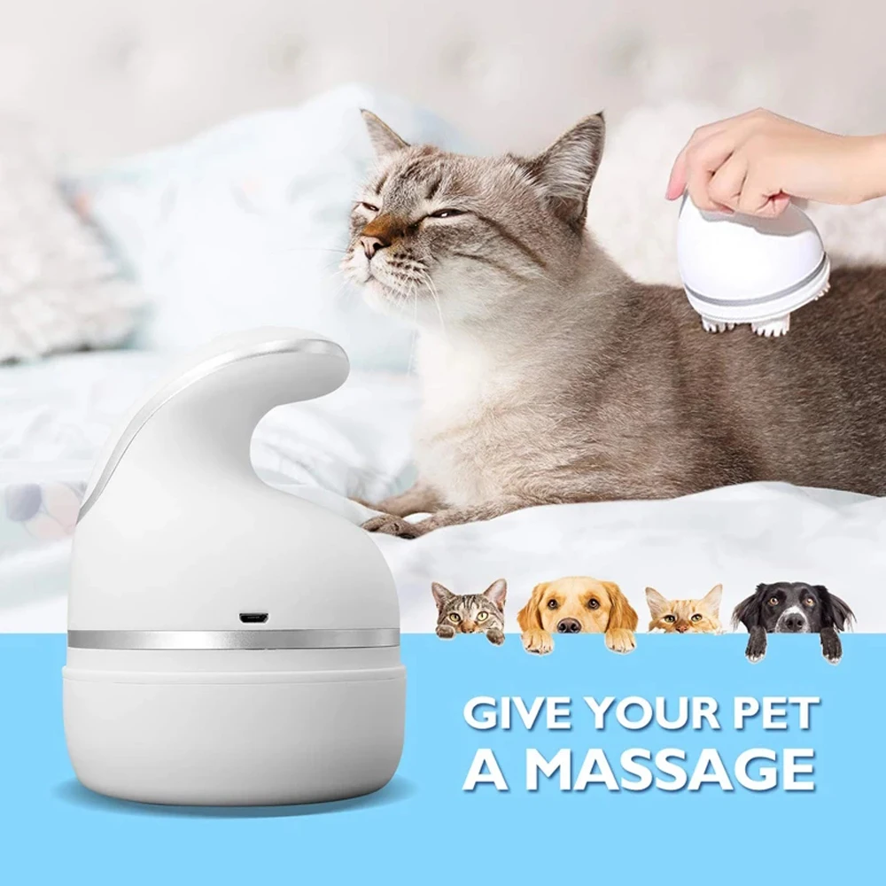 Smart Electric Cat Pet Head Massager Wireless Scalp Dog Massager Hair