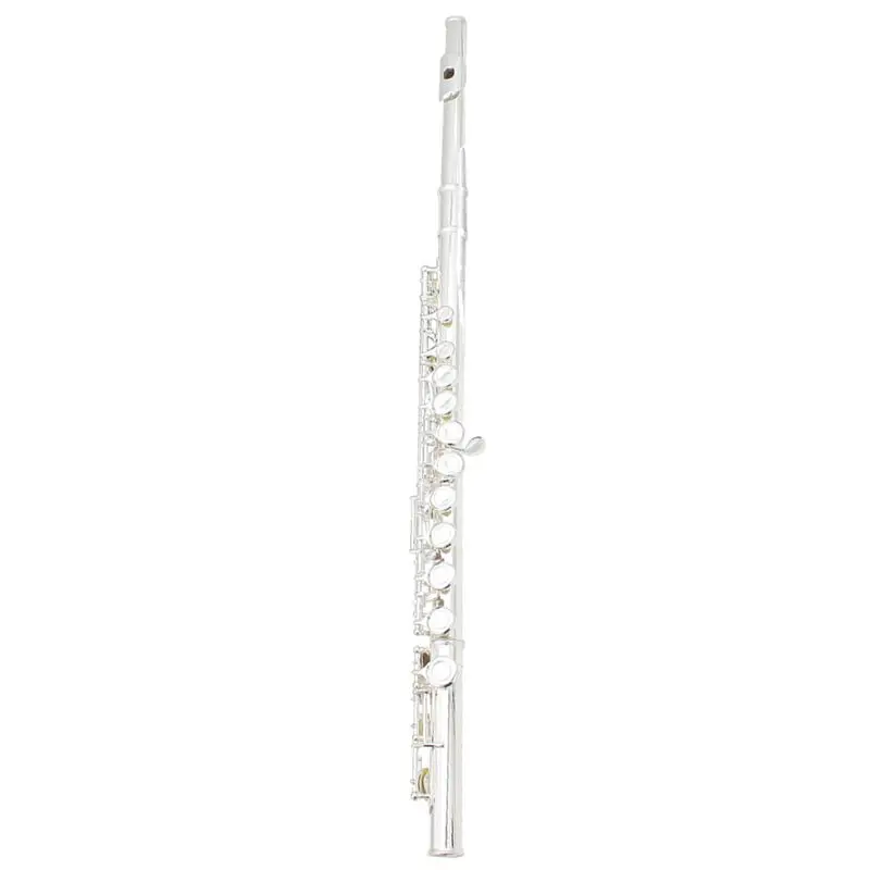 

SLADE Western Concert Flute Cupronickel Plated Silver 16 Holes C Key Woodwind Instrument with Gloves Mini Screwdriver Padded Cas