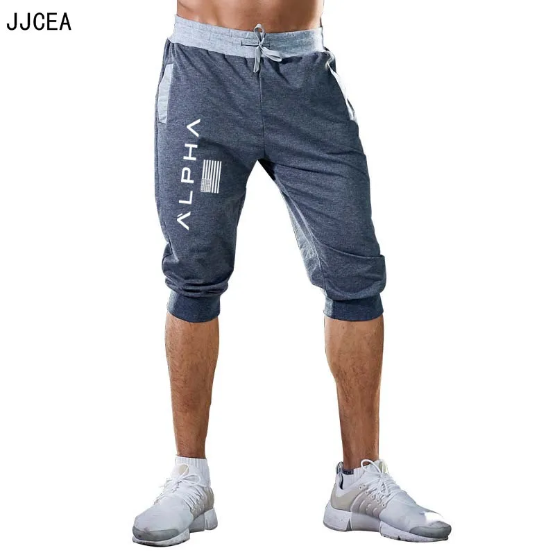 Новинка летние мужские повседневные спортивные штаны шорты 3/4 брюки короткая одежда для фитнеса и бодибилдинга мужские летние хлопчатобумажные шорты брюки