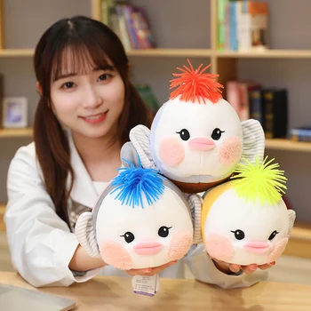 

Cute Elastic Rope Hair Trick Fish Stuffed Toy Beak Lips Kiss Fish Doll toys for kids Funny Decompression toy Sea Animal pillow