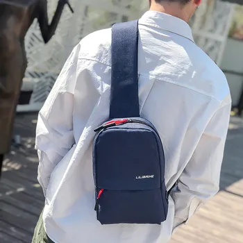 

New Digital Canvas Cloth Storage Bag's Men's Outdoor Leisure Diagonal Package Personalized Multi-Function Anti-theft Chest Bag