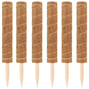 

Extended Coir Moss Totem Pole, Coco Coir Poles Coconut Fibre Support Stake, Plant Support Pole 6PCS