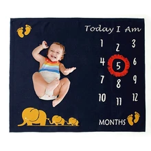 Детское месячное одеяло my first year Baby memories milestone cards одеяла реквизит для фотосессии Новорожденные Товары для малышей для месяцев ребенка