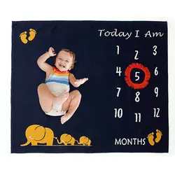 Детское месячное одеяло my first year Baby memories milestone cards одеяла реквизит для фотосессии Новорожденные Товары для малышей для месяцев ребенка