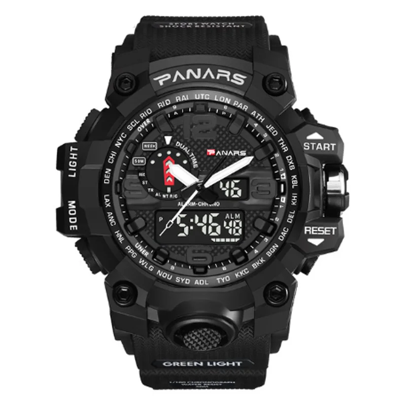 

ABKT-Panars Two Time Time Multi-Function Outdoor Sports Large Dial Double Display Student Electronic Watch