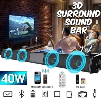 

2020 New 330/550mm Wireless Bluetooth Soundbar Stereo Speaker Home Theater TV Strong Bass Sound Bar with/without Remote Control