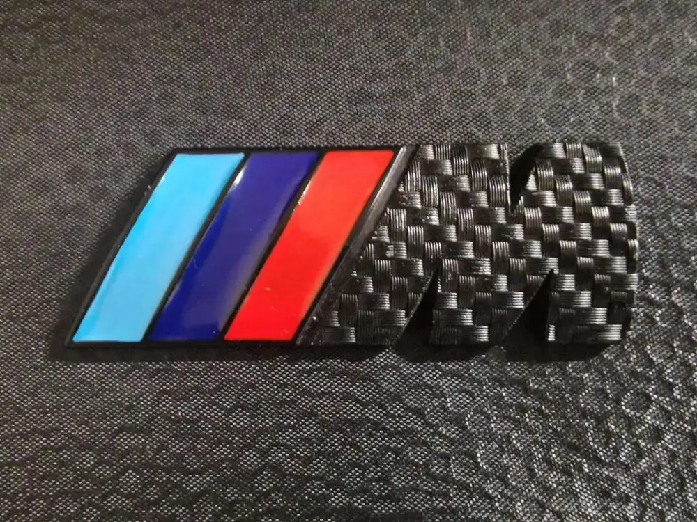 

XCCPJ 3D M Sport Carbon Pattern Zinc Alloy Decal Sticker for BMW M Series Car Trunk Body Emblem Stickers Car Styling Accessories