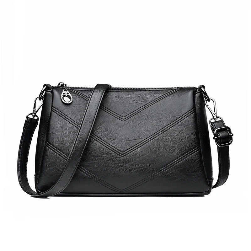 

Fashion women's Messenger bag high quality PU leather ladies shoulder Messenger bag solid color ladies mobile wallet