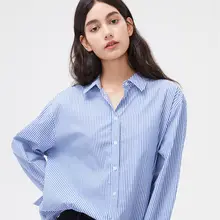 

2021 Fashion Women Button Down Shirts Large Size Long Sleeve Tops V Neck Casual Work Blouse Loose Oversize Blusas Female Top