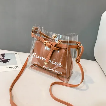 

2020 New Wave Transparent Jelly Bag Handbag Shoulder Bag Messenger Bag